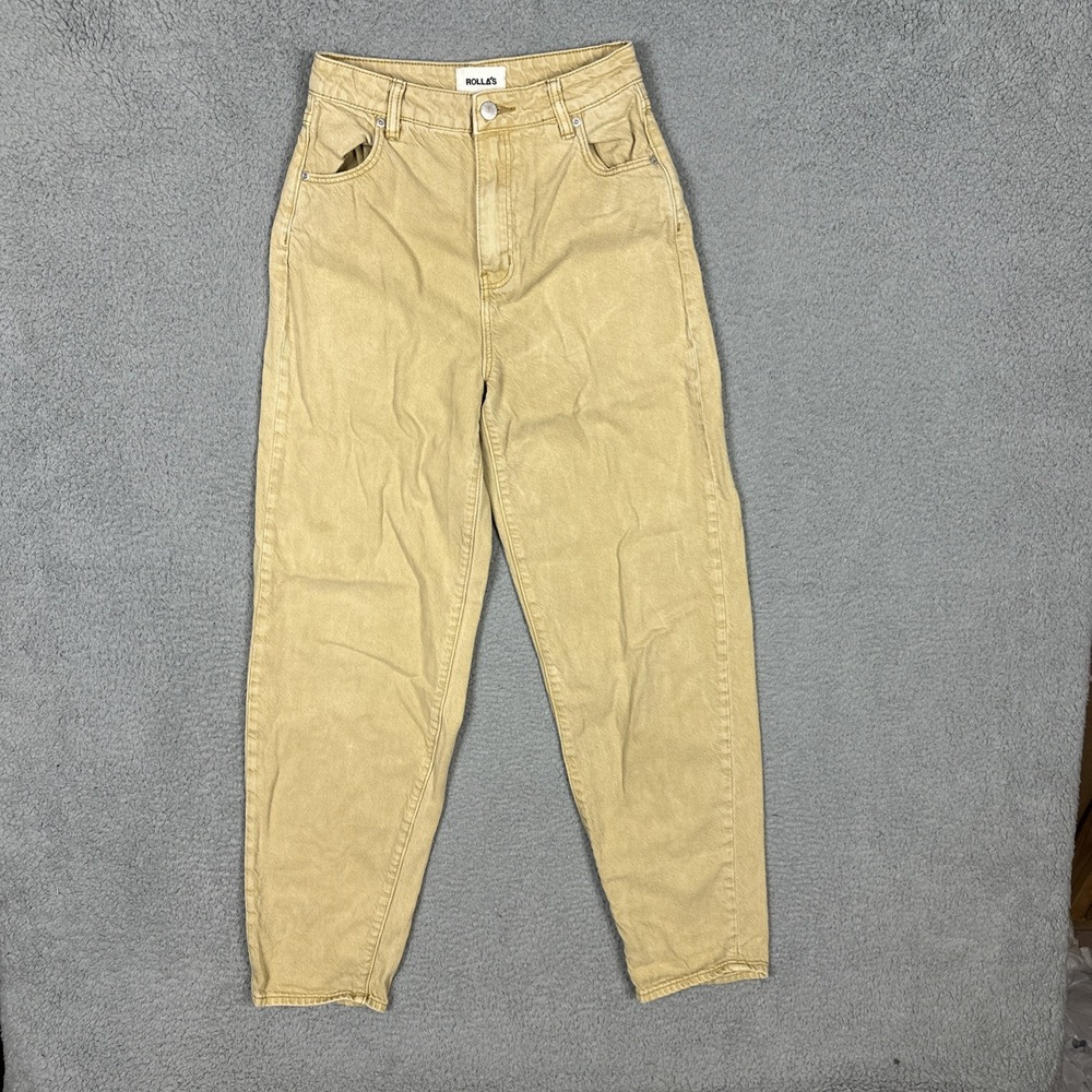 Rolla's Genie Jeans Women's US 25 Straw Super High‎ Rise 80's Balloon Leg Denim